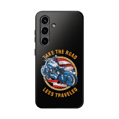 Take the road less traveled Black USA Version! Tough Phone Cases