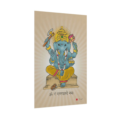 Ganesha Deity - Cultural Art Rolled Poster