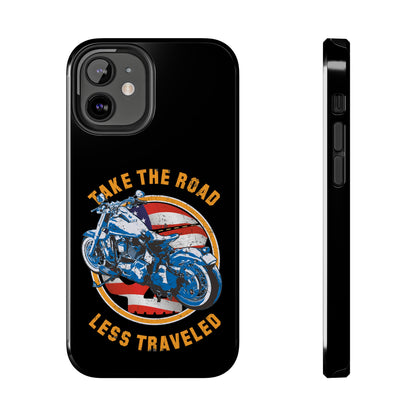 Take the road less traveled Black USA Version! Tough Phone Cases