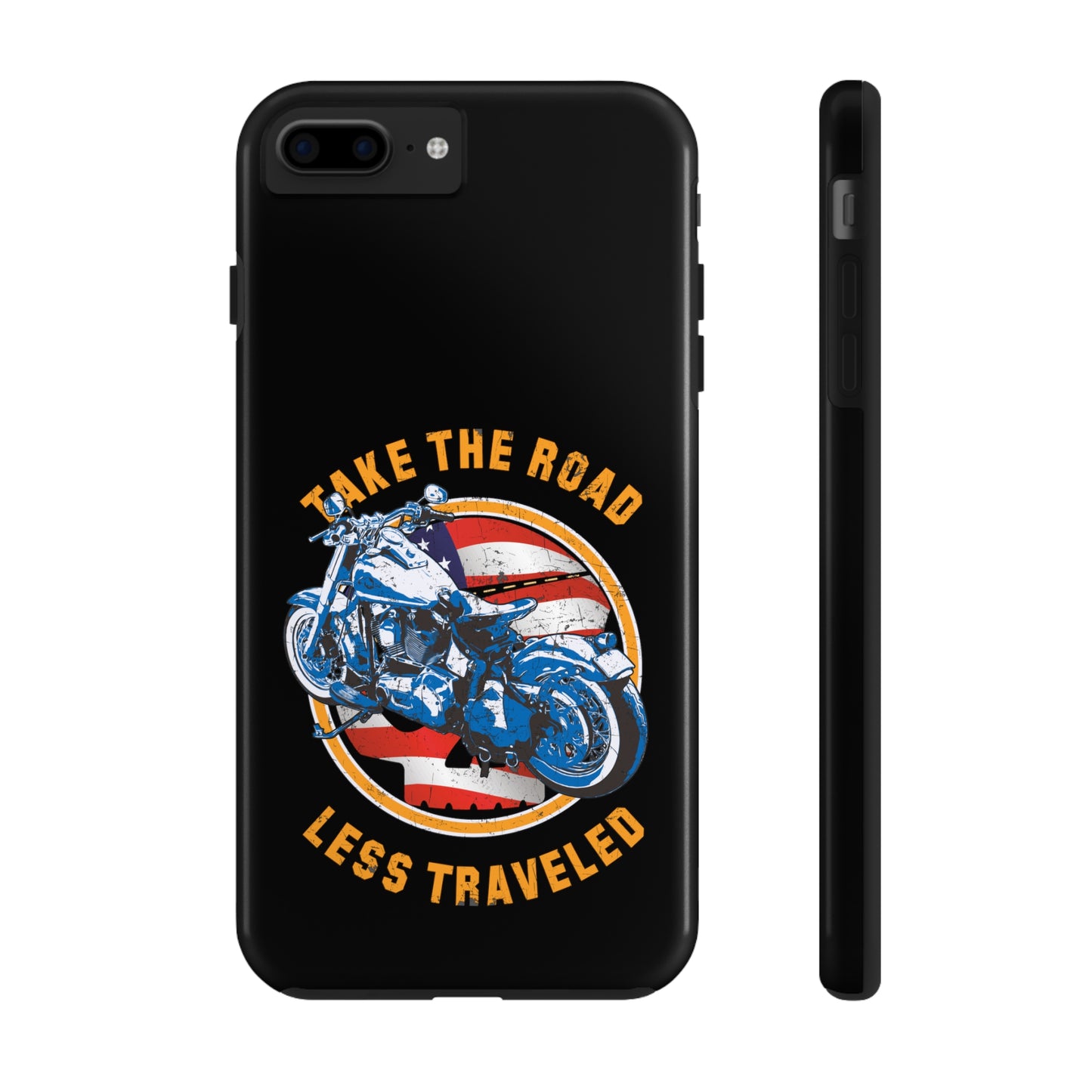 Take the road less traveled Black USA Version! Tough Phone Cases