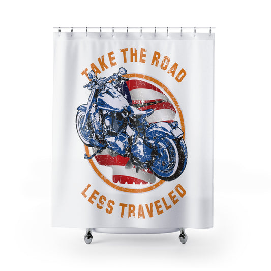 Take the Road Less Traveled Shower Curtain