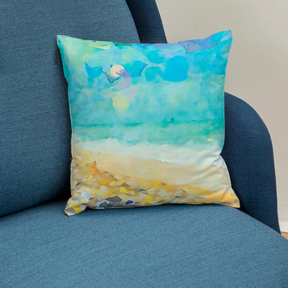 Beachcombing Spun Polyester Square Pillow