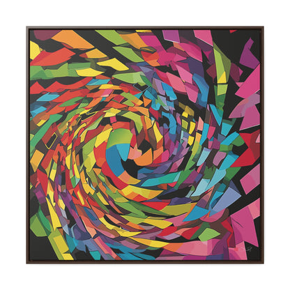 36x36" Framed Canvas Print: "Primary Wave"