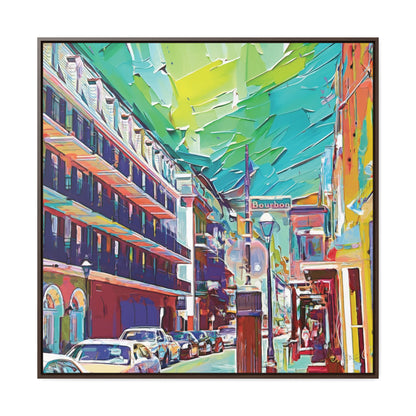 36x36" Framed Canvas Print: "The French Quarter"