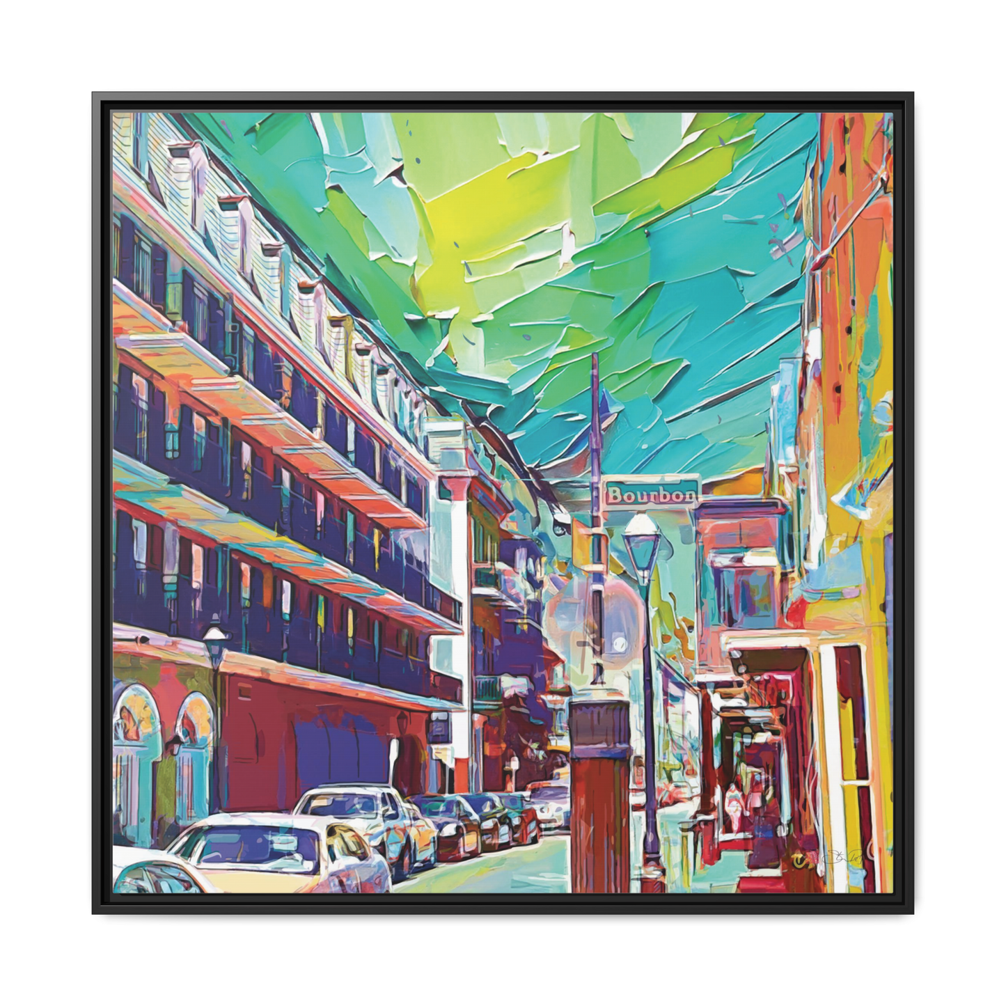 The French Quarter - 36x36" Framed Canvas