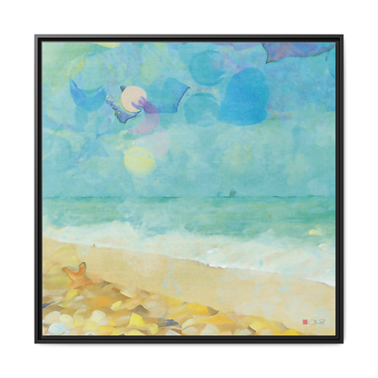 Beachcombing - 36x36" Framed Canvas