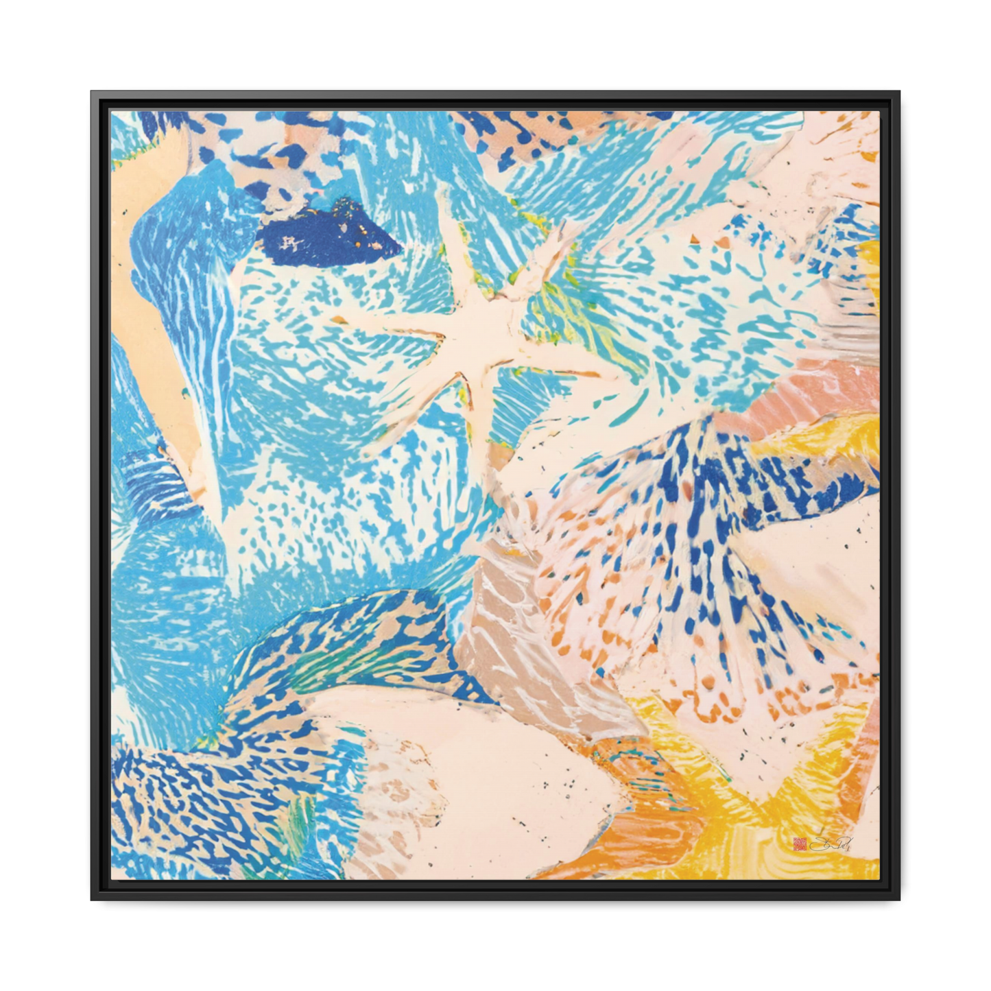 Starfish - 36x36" Framed Canvas
