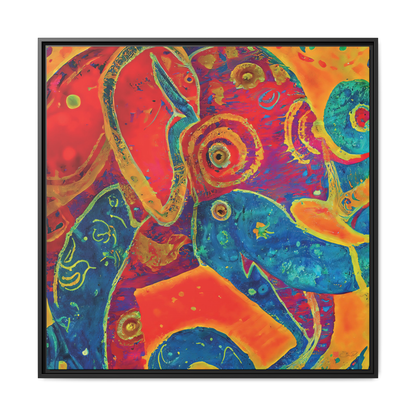 Elephant Regalia - 36x36" Framed Canvas