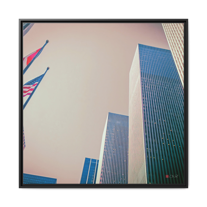 Avenue of the Americas - 36x36" Framed Canvas