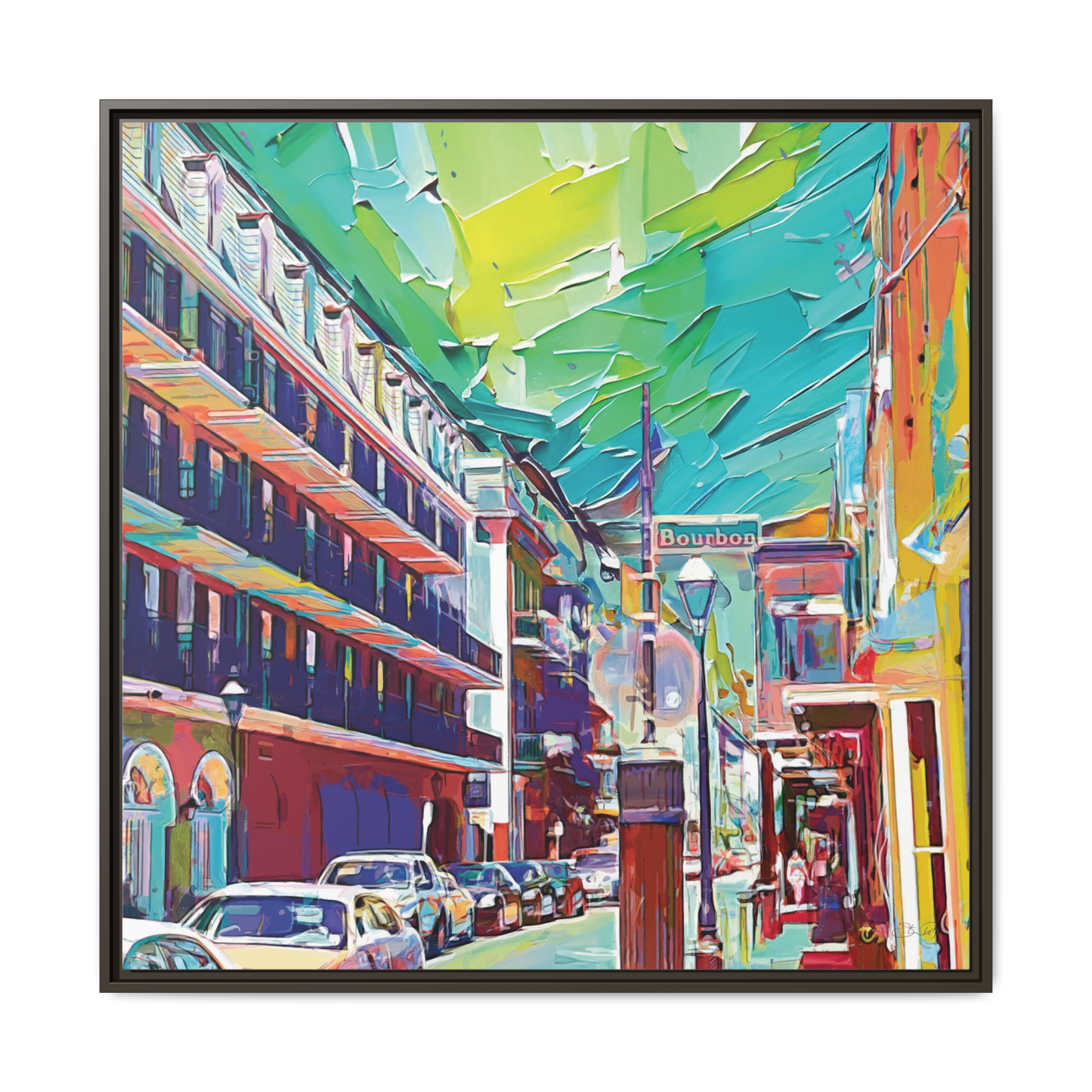 The French Quarter - 36x36" Framed Canvas