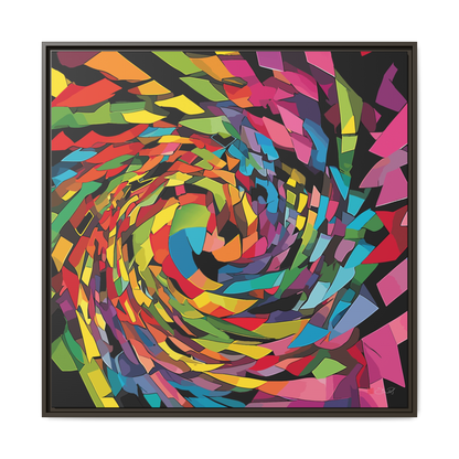 Primary Wave - 36x36" Framed Canvas