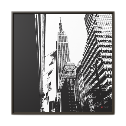 Empire State Building New York - 36x36" Framed Canvas