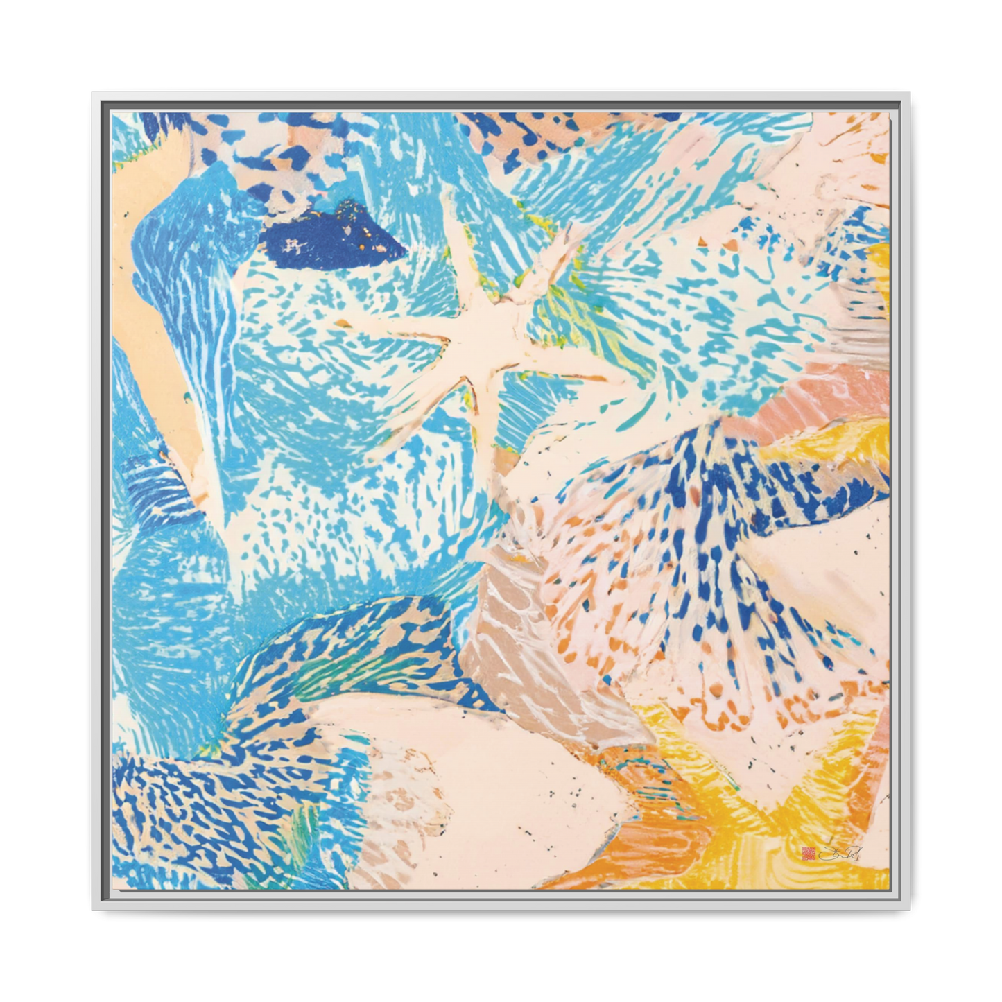 Starfish - 36x36" Framed Canvas
