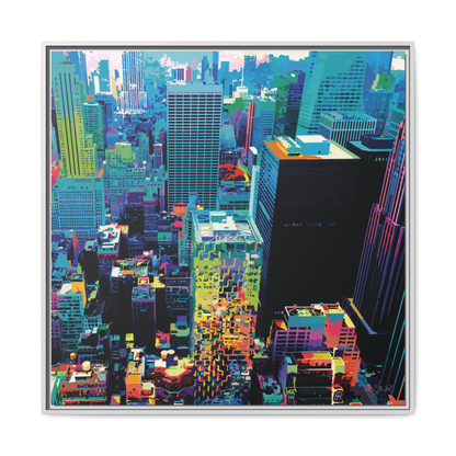 Manhattan - 36x36" Framed Canvas