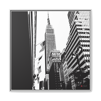Empire State Building New York - 36x36" Framed Canvas