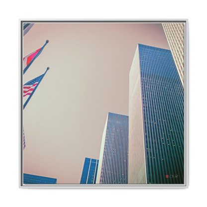 Avenue of the Americas - 36x36" Framed Canvas