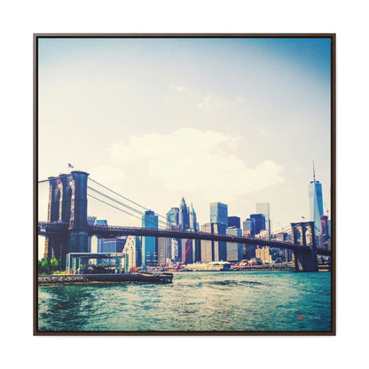 36x36" Framed Canvas Print: "Long Island, Brooklyn, Colour"