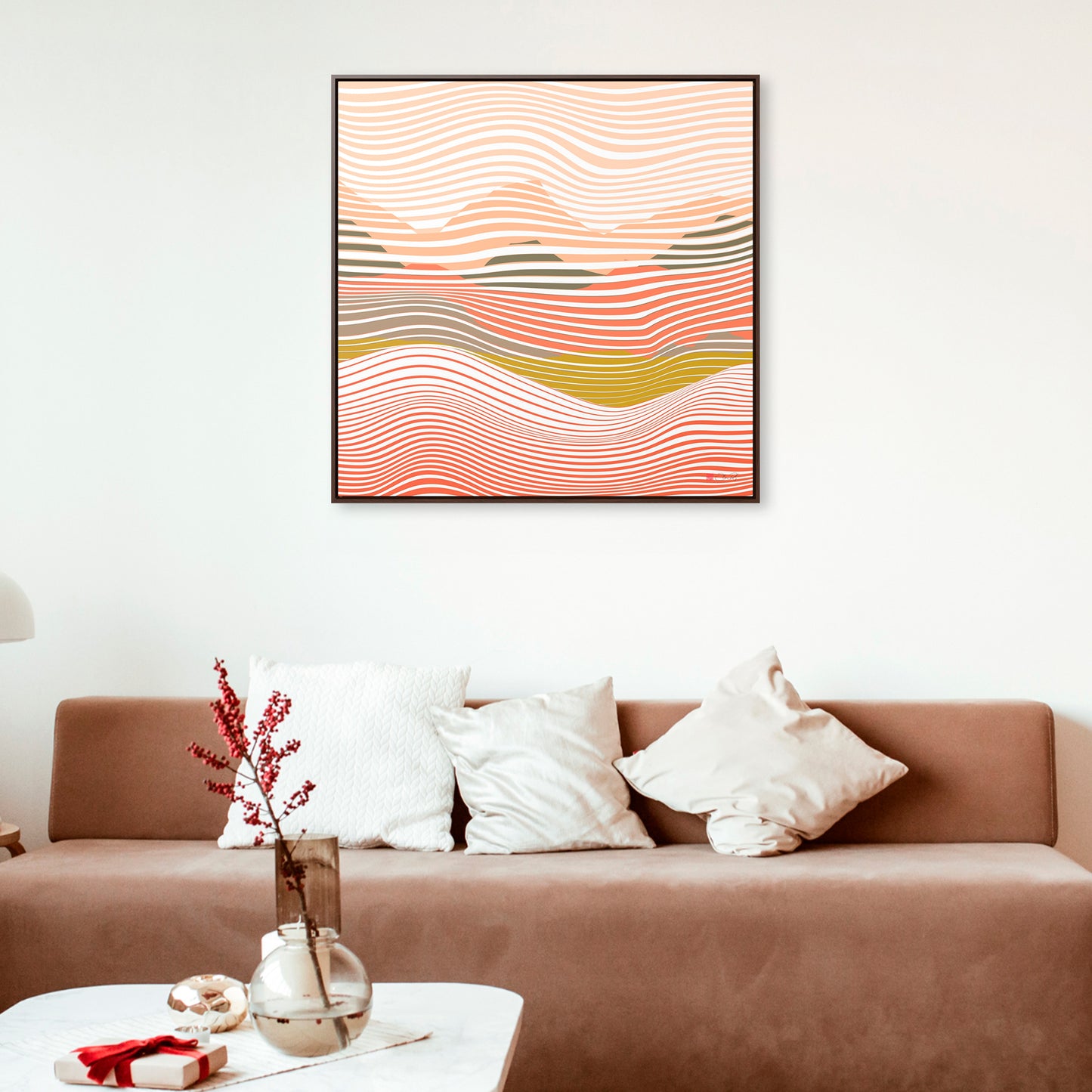 36x36" Framed Canvas Print: "Summer Heatwave"