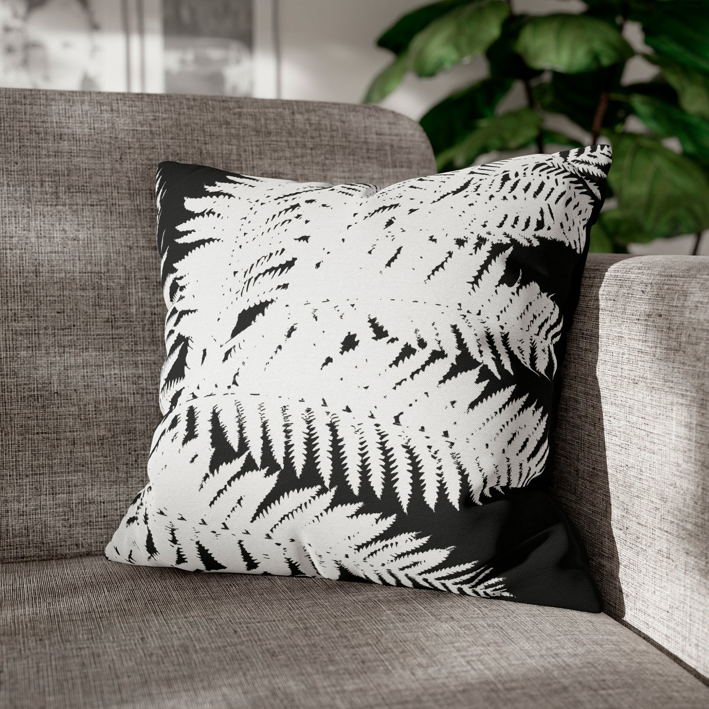 Tree Fern Spun Polyester Square Pillow