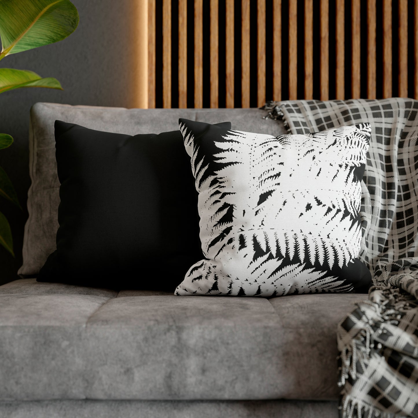 Tree Fern Spun Polyester Square Pillow