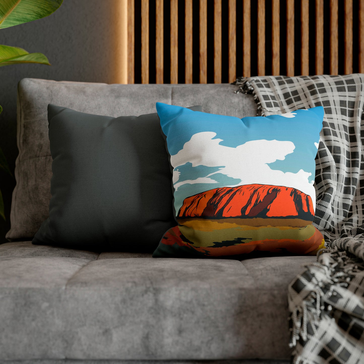 Uluru Sunset Spun Polyester Square Pillow