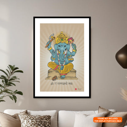 Ganesha Deity - Cultural Art Rolled Poster