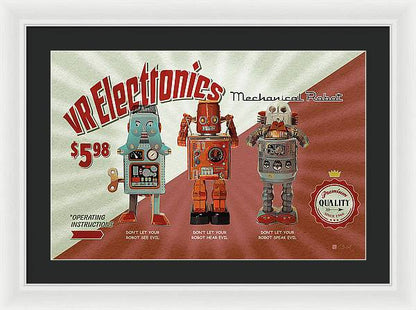 3 Wise Robots - Framed Print