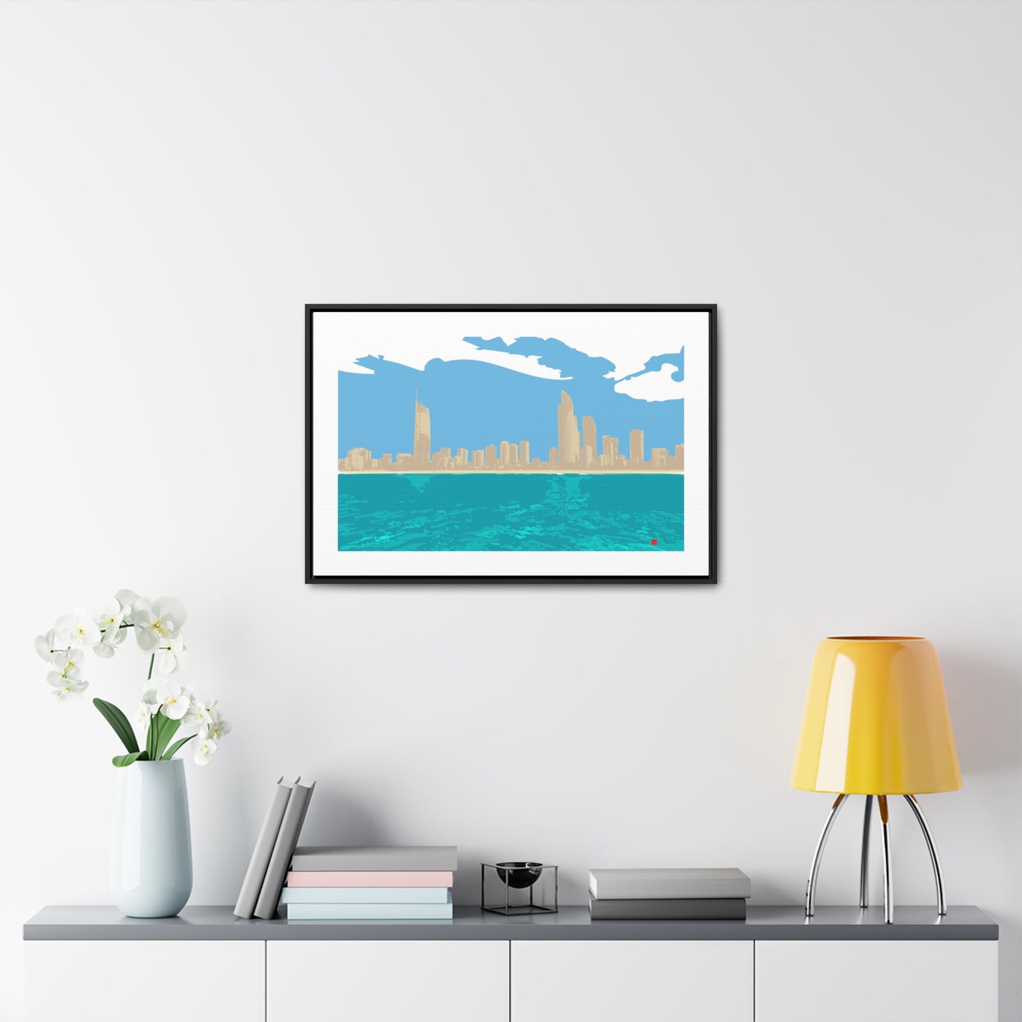 Surfers Paradise Skyline, Canvas Print, Horizontal Frame