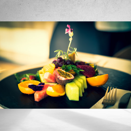 Healthy Breakfast 2. Promotional fruit platter pic for cafe, resort or#Healthy Breakfast 2.Enhance the décor of your cafe, resort, or restaurant with our Healthy Breakfast 2 fruit platter pic that comes in a printable digital format. TDigital MenuSteveRileyArt.comPromotional fruit platter pic