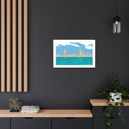 Surfers Paradise Skyline, Canvas Print, Horizontal Frame