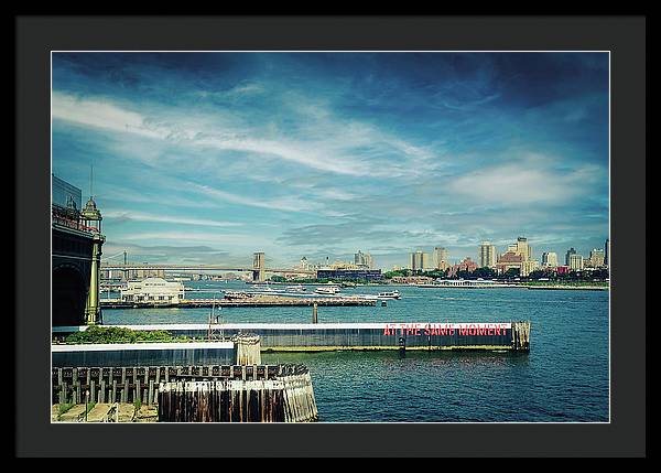At the same moment. Upper New York Bay, New York - Framed Print - vrmediadecor.vrmedia.com.au