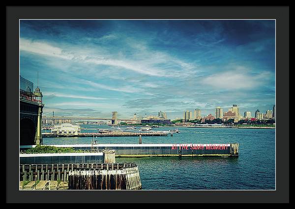 At the same moment. Upper New York Bay, New York - Framed Print - vrmediadecor.vrmedia.com.au
