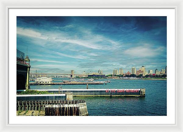 At the same moment. Upper New York Bay, New York - Framed Print - vrmediadecor.vrmedia.com.au