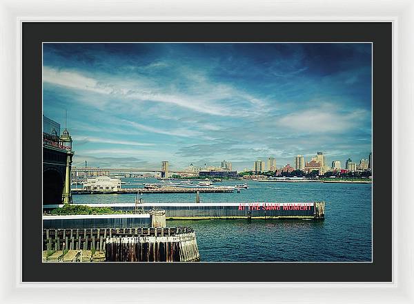 At the same moment. Upper New York Bay, New York - Framed Print - vrmediadecor.vrmedia.com.au