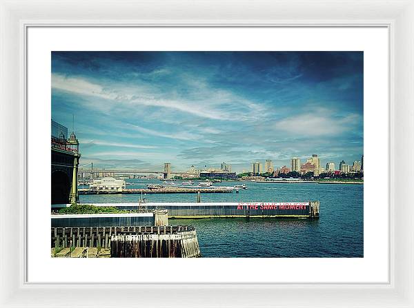 At the same moment. Upper New York Bay, New York - Framed Print - vrmediadecor.vrmedia.com.au