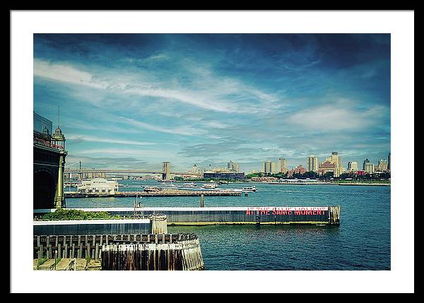 At the same moment. Upper New York Bay, New York - Framed Print - vrmediadecor.vrmedia.com.au