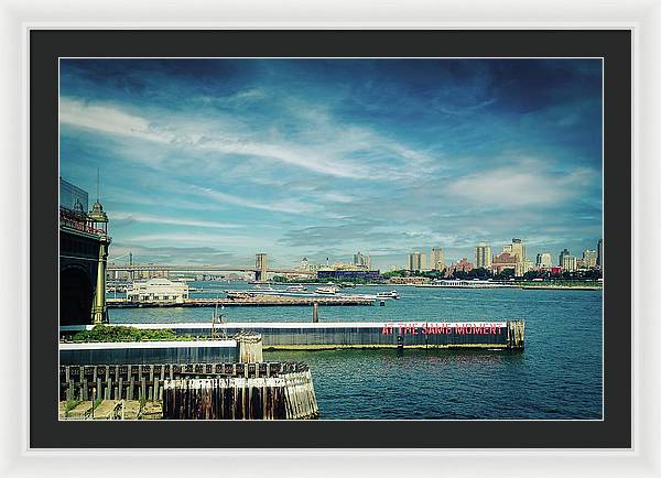 At the same moment. Upper New York Bay, New York - Framed Print - vrmediadecor.vrmedia.com.au