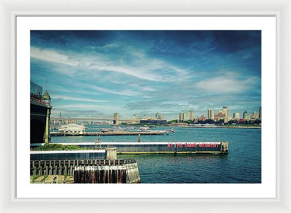 At the same moment. Upper New York Bay, New York - Framed Print - vrmediadecor.vrmedia.com.au
