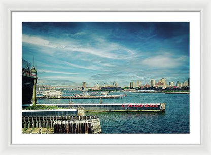 At the same moment. Upper New York Bay, New York - Framed Print - vrmediadecor.vrmedia.com.au