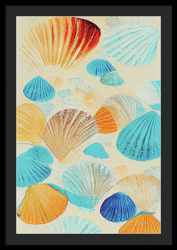 Collecting Shells - Framed Print