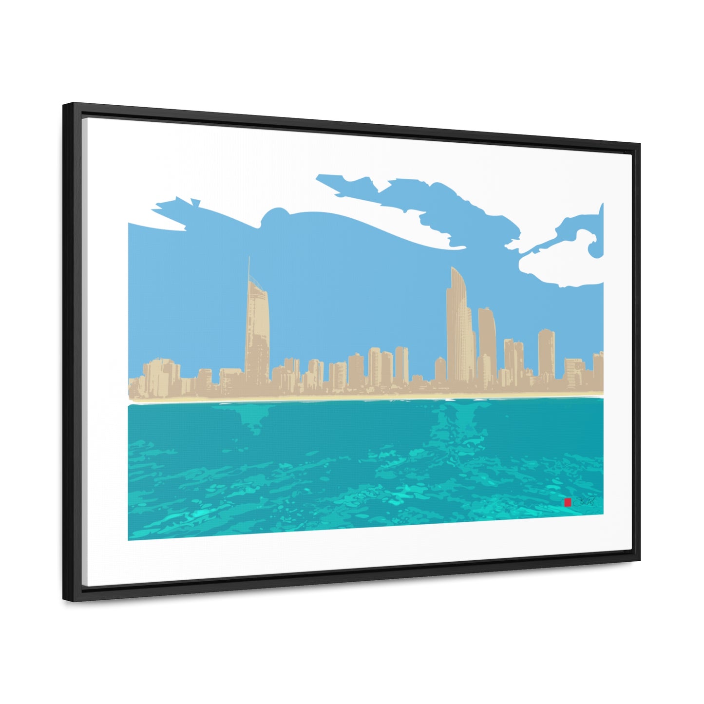 Surfers Paradise Skyline, Canvas Print, Horizontal Frame