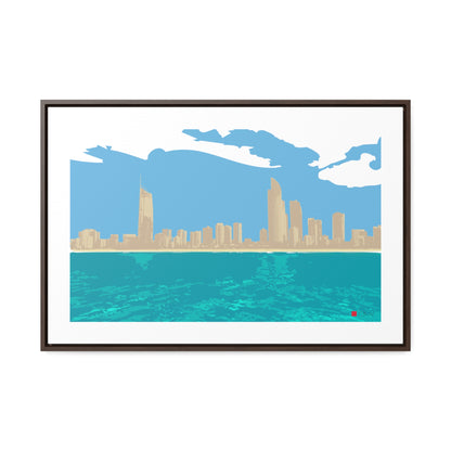 Surfers Paradise Skyline, Canvas Print, Horizontal Frame