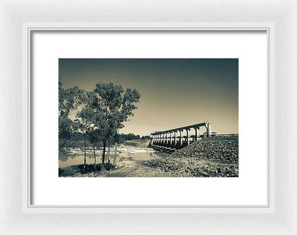 EJ Beardmore Dam Qld Black and White - Framed Print