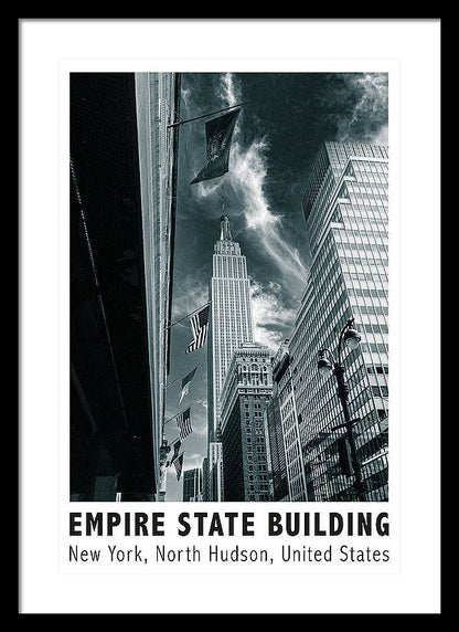 Empire State Building New York Black and White - Framed Print