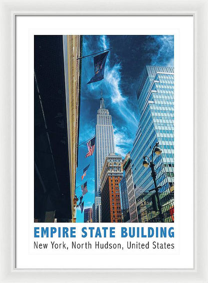 Empire State Building New York Colour - Framed Print