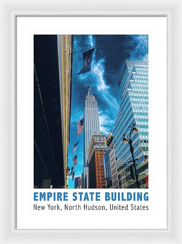 Empire State Building New York Colour - Framed Print