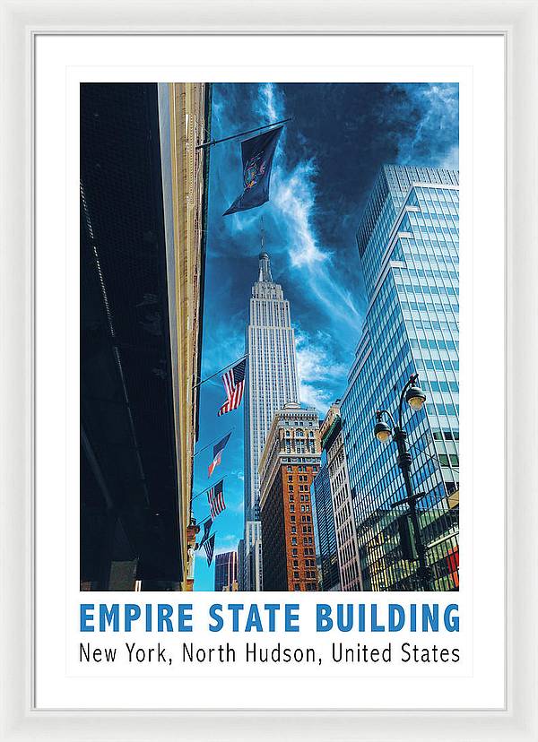 Empire State Building New York Colour - Framed Print