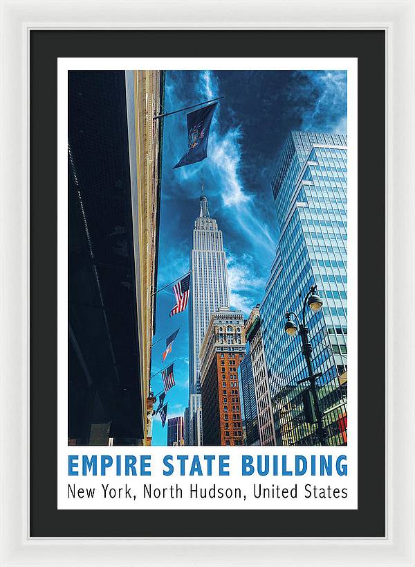 Empire State Building New York Colour - Framed Print