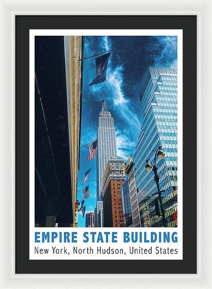 Empire State Building New York Colour - Framed Print