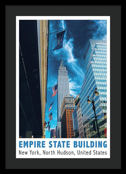 Empire State Building New York Colour - Framed Print